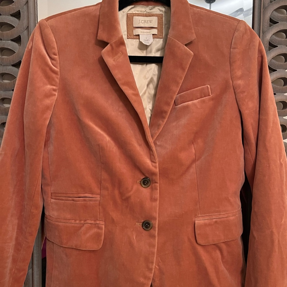 J. Crew Velvet Schoolboy Blazer Size 4